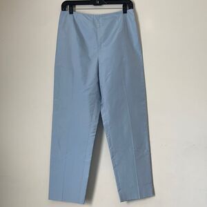 LOFT Cottagecore Silk Blend Lightweight Country Light Blue Crop Vintage Pants